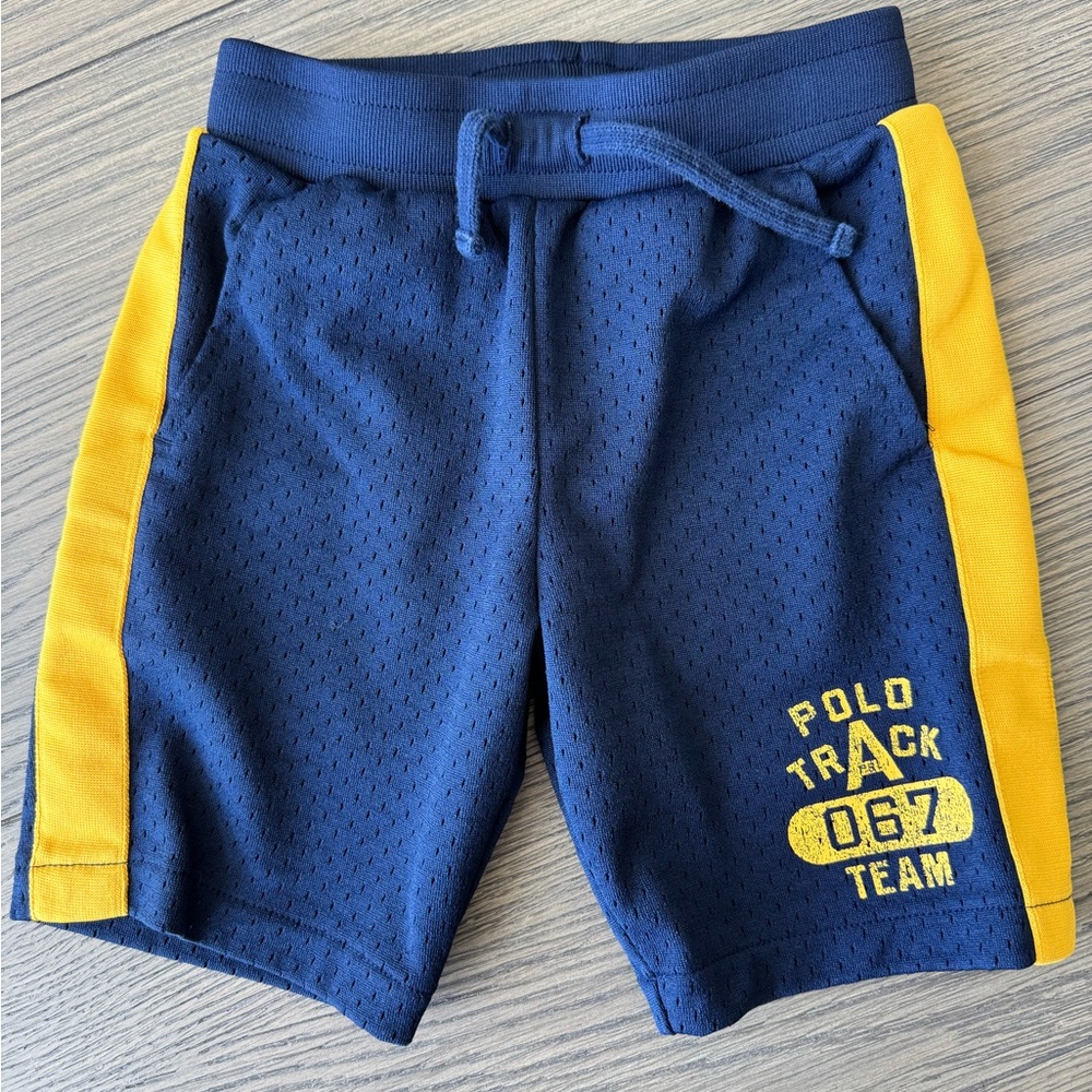 NWOT 🏃🏽‍♂️ Polo by Ralph Lauren Blue and Yellow Kids Athletic Shorts